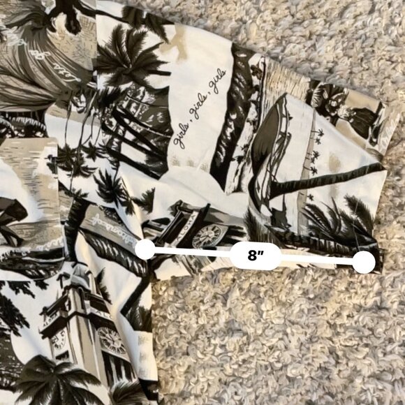 Hana Bay Island Style Rayon Aloha Shirt Scenic Print (M) - Picture 7 of 8